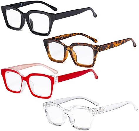 Очила Заштедете 10% На Комплет 4 Пакет Дами Очила За Читање и 4 Читачи на Пакети за Жени +1.50