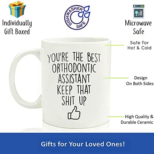 Персонализиран подарок за ортодонтски асистент, ортодонтски асистент кригла, ортодонтски асистент чаша, идеја за подарок за ортодонтски