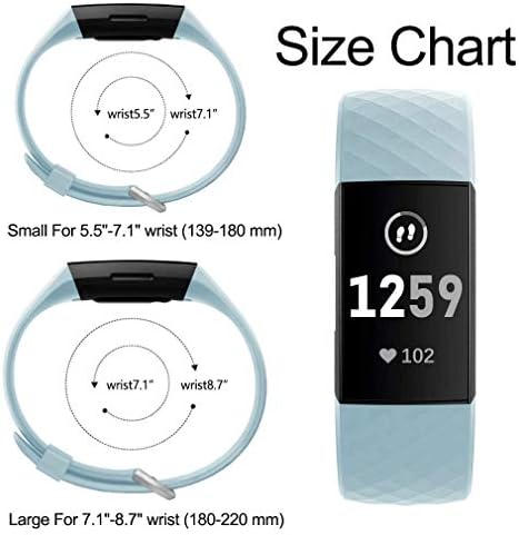 3 пакувања за пакувања за Fitbit Charge 4/ Fitbit Charge 3/ Charge3 SE, силиконски фитнес спортски рачни зглобови за жени мажи мали големи