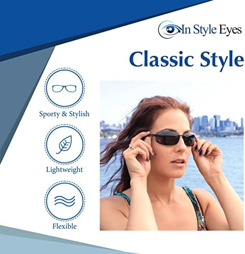 Во стилот на очите Ловин Мави се обвиткува околу бифокалните очила за сонце, чаши за читање со UV - Поларизирана леќа - црна - 2,25х