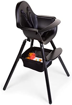 Детскахома Еволу една.80 ° Висока стол за складирање корпа за складирање, корпа за складирање на мрежи за 2 на 1 бебе високо столче со вртење