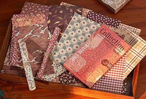 360 парчиња ткаенини во форма на несакани весници за гроздобер Ефемера пакет за сноп -книги