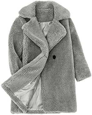 lnmuld 2022 бебе девојки faux крзно цврсто долги палто дете деца зимска руно јакна топла облека за надворешни работи густа рововна