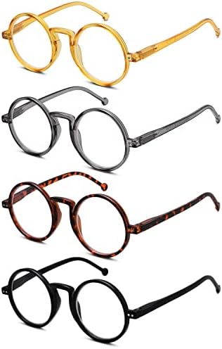 Очила 4-пакувајте Тркалезни Очила За Читање Ретро Очила За Читање