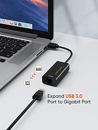 Adapter USB до Ethernet, CableCreation USB 3.0 до 10/100/1000 Gigabit Wired LAN мрежен адаптер компатибилен со Nintendo Switch, Windows,