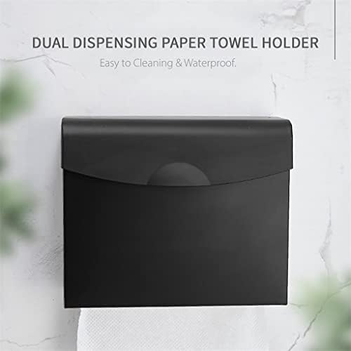 ZLXDP Wallид монтиран хартиена крпа Диспензерот со двојно дистрибуција на хартија Метал кујнски ткиво диспензер бања бања