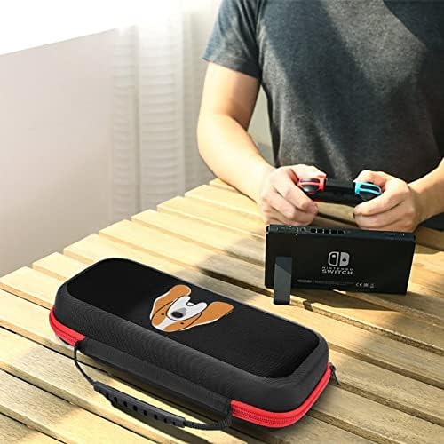 Basset Hound Switch Case Case Case Protective Thard Shell Portable Travel Tach со 20 касети за игри