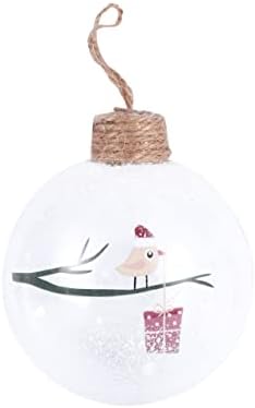 Прекацоум 3 парчиња свадбени украси стакло приврзоци чиста стаклена украс висечки стаклени украси лоб Божиќни топки Божиќни топки стаклена