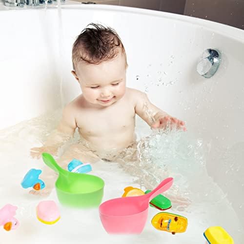Кабилок рачка со флушер шампон играчка лажица градина за бања за миење глава чаша бебе бања за миење садови задебелување во