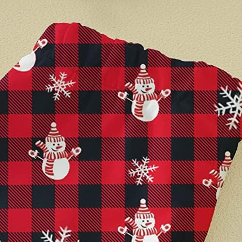 Божиќ Семејство Појавување На Пижами Симпатична Печатење Pjs Карирани Долги Ракави Блузи PJS Сет Мечка Божиќ Пижами За Семејството