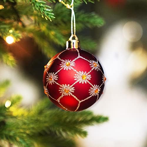 Божиќни топки украси - Ново во 2022 година - 9 парчиња ShatterProof Божиќна топка што виси топка за Xmas Tree Party WeddingDecoration