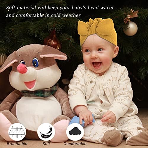 6 парчиња новороденче бебе турбано бебе девојки капи меки памук бебешки плербан глава за бебешки симпатични додатоци за коса за