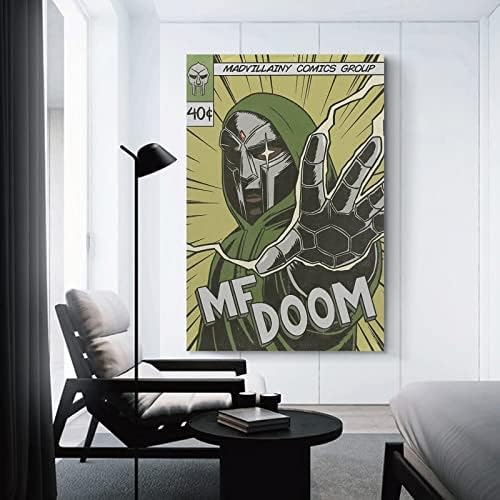 Yilin Mf Doom Poster Madvillain Comics Group Music Poster for Eesthetic Decorative Painting Canvas Wallиден дом за уметности Декор за канцеларија