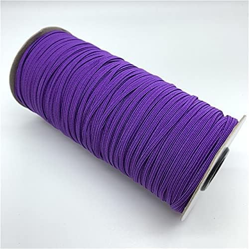 СЕЛКРАФТ 3мм 7мм 10мм 5јард/Многу Виолетова Еластична Еластична Лента За Шиење Компатибилна со Гумена Лента За Половината Лента За Истегнување