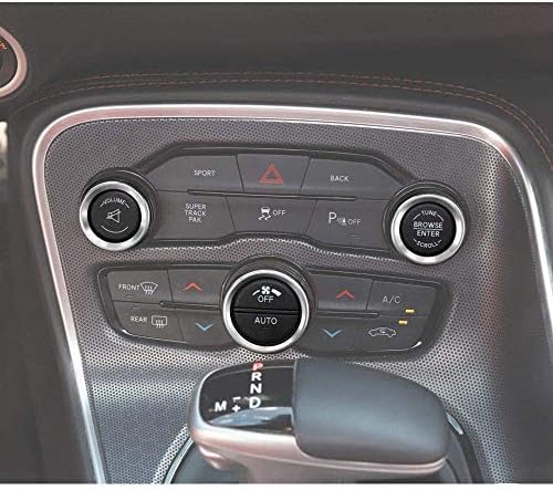 Копче за климатик на Keptrim AC Копчиња за 2015-2020 Dodge Challenger Challger Chrysler 300 300s, за 2013-2018 RAM, Silver Aluminum, 3PCS
