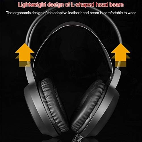 Слушалките за слушалки за слушалки за игри со двојно-3,5мм приклучок со MIC & RGB LED светло, должина на кабелот: 2,1м лесен