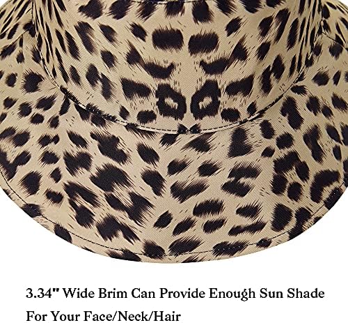 Декола реверзибилна леопард корпа капи atsените модни гепаки флопи сончево капаче пакувано рибарска капа