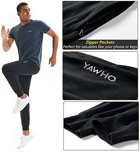 Атлетски панталони за џогирање на џогирање на Јаво, спортски џогери панталони за тренингот, салата, трчање, обука со џебови од патенти