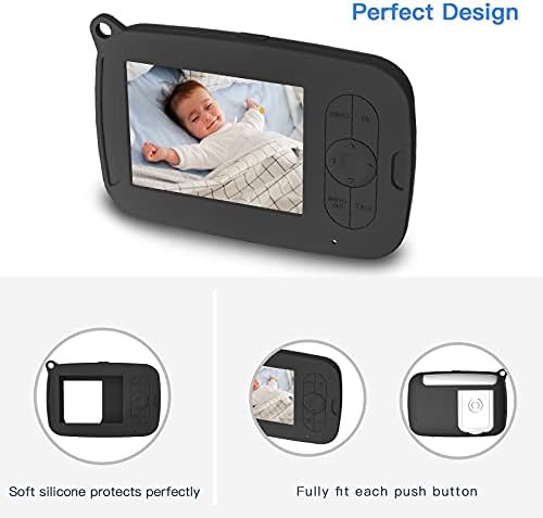ПОВОМЕН Силиконски Случај ЗА Оптика ЗА Новороденчиња DXR-8 Видео Бебе Монитор 3.5 Прикажи Само