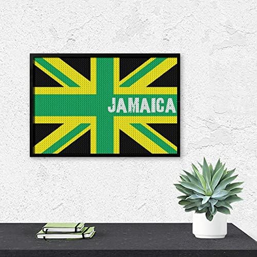 Јамајка Јамајка Кралство Знаме Дијамант Сликарство Колекции 5D DIY Целосна Вежба Кристал Уметност Ѕид Декор за Возрасни 8x12