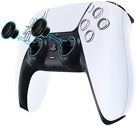 екстремни Палци Заменлива Ergономска Палец ЗА PS5 Контролер, ЗА PS4 Сите Модел Контролер - 3 Висина Купола И Конкавни Костец Прилагодлив Џојстик-Црна