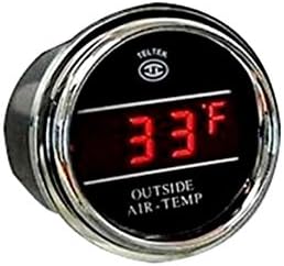Мерач на автоматски термометар на Телтек САД за Кенворт 2005 или претходен - Bezel: Chrome - LED боја: црвена