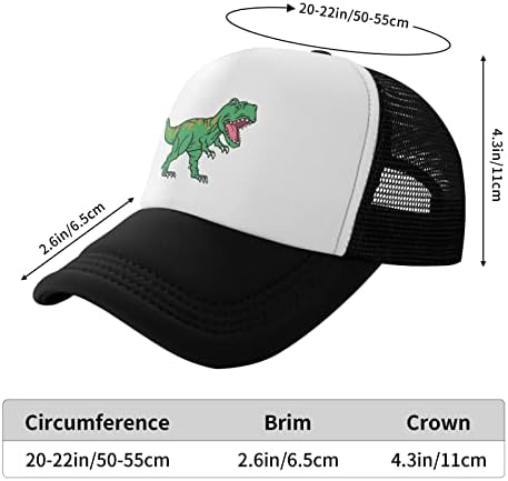 Wiseeal Boys's T Rex Dinosaur Trucker Hat Прилагодлива капа за бејзбол капа за момчиња девојчиња млади деца