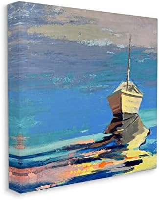 Студената индустрија пријатна риболов брод импресионистичко сликарство зајдисонце, дизајн од Бет А. Форст