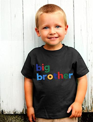 Големиот брат кошула Дете за бебиња момчиња, промовирани во маицата на Големиот брат, голема маица со кратки ракави, памук од памук