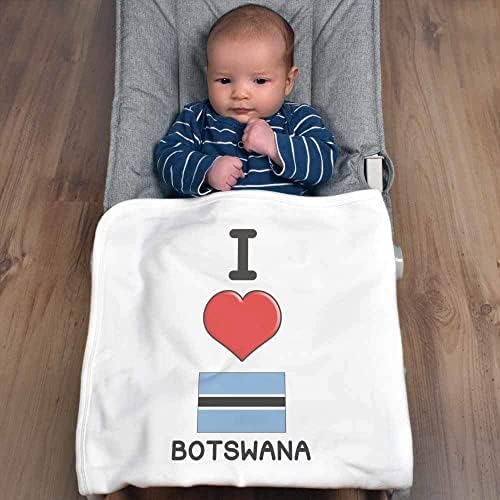 Азиеда „Ја сакам Боцвана“ памучно бебе ќебе / шал