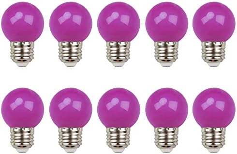 10-ПАКЕТ LED Светилки ВО боја, E26 2W G45 MINI Globe LED Сијалица ЗА Надворешна Внатрешна Низа, Божиќ, Дрво, Самовила Партија Ноќни Светла, AC