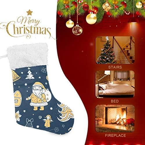 Пимилагу ретро Божиќни божиќни чорапи 1 пакет 17,7 , виси чорапи за Божиќна декорација