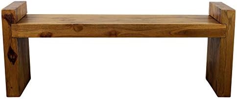 Haussmann® Клупа за Тиково Блок 48 x 12 x 19 инчи Високо Кд Дабово Масло