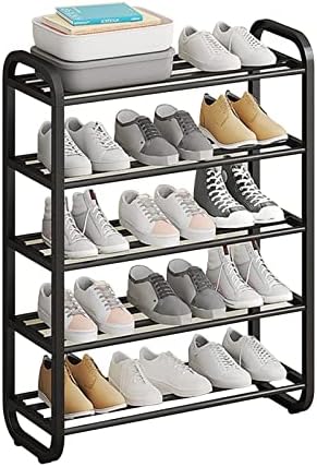 5-часовна решетка за чевли за плакарот 10-20 пара метал бесплатно стоење на чевли Организатор Лесно склопување чевли за складирање