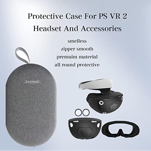 2 ВО 1 VR Додатоци За Слушалки Поставете PS VR 2, Со Шлем Целосна Обвивка Силиконски Капак И Заштитна Торбичка За Носење, Погодна За