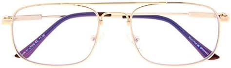 BFOCO Прогресивно мултифокус очила за читање за жени, очила за блокирање на сина светлина со читачи на пролетна шарка