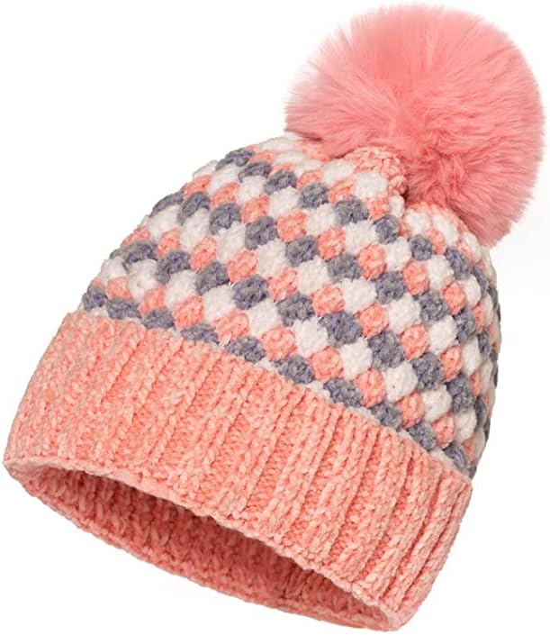 Faux крзно животинско критеричко капаче капа со уши за мачки, нејасна мечка капа мека топла зимска капа за возрасни жени девојки
