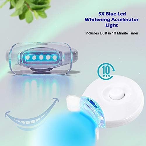 Комплет за белење на светли бели насмевки заби | LED светло активирани заби за заби | Со 2x 5ml 35% шприцови со гел од карбамид
