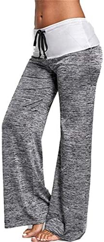 Andongnywell женски јога џемпери лабава лабава салон со широка нога пижама панталони тренингот џогери панталони панталони