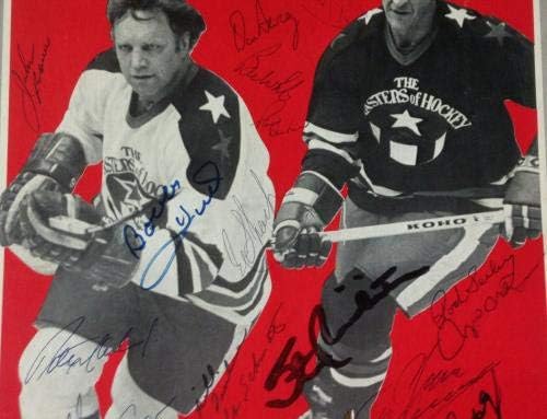 Хокеј легенди потпишал мулти -штрајк реклама 30+ Auto Bobby Orr Hull ed Gicomin COA - NHL автограмирани разни предмети