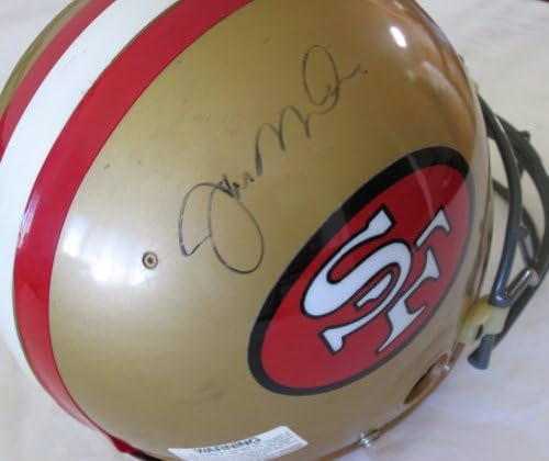 Џо Монтана потпиша сан Франциско 49ерс автограм СО ЦЕЛОСНА големина АВТЕНТИЧЕН фудбалски шлем Пса/Днк Автентициран