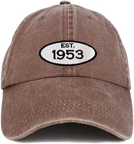 Трендовски продавница за облека основана 1953 година извезена 70 -ти роденденски подарок пигмент обоена памучна капаче од памук