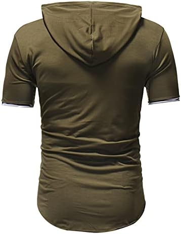 Оиолој краток ракав блуза мажи памук модерна џебови училишна кошула мека удобна плус големина со цврста фестивалска кошула