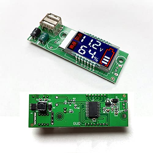 Индикатор за капацитет на капацитет на батеријата за прицврстување на батеријата LCD панел USB полнење монитор на батеријата Индикатор