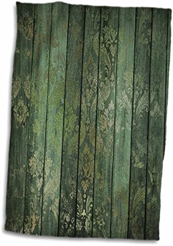 3drose шик зелена печатена фолија Дамаск на печатено зелено дрво - крпи