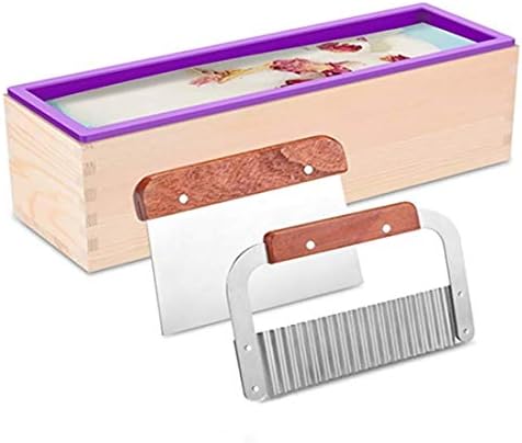 Puimentiua силиконски тост дрвена кутија директно ножеви со сет за сечење леб од сапун од три парчиња сапун