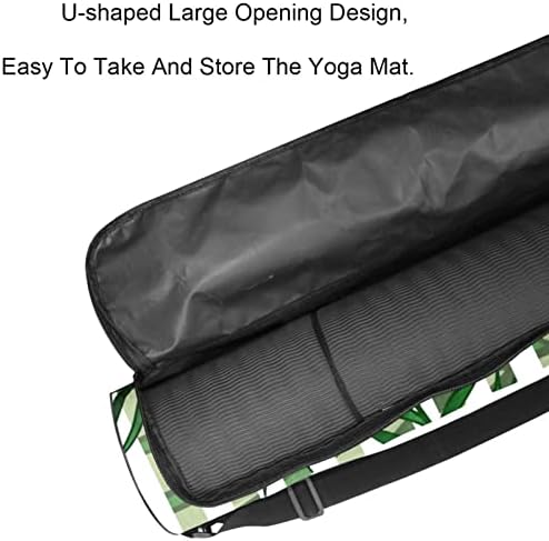 Лаијухуа Јога Мат торба, двојни патенти јога терета за жени и мажи - мазни патенти, големи отвори и прилагодливи ленти во форма на У, одговара