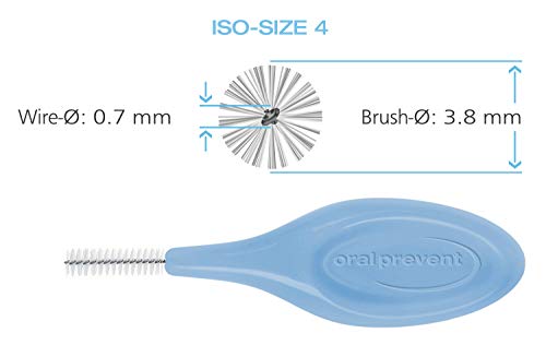 BioBase-Plastic Smart Grip Интердементална четка сина, жица: 0,70 mm, ISO големина 4, 24 четки по торба Секоја четка има заштитно капаче