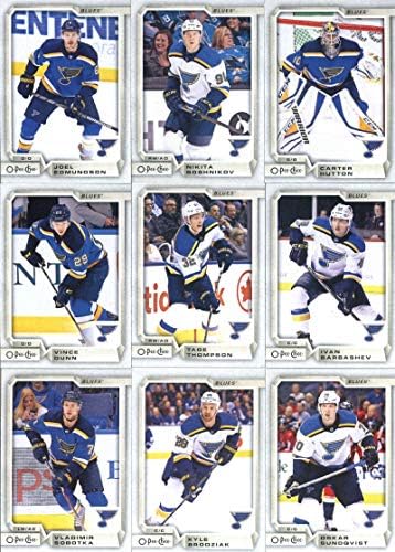 2018-19 O-Pee-Chee Hockey St. Louis Blues Team Set of 16 Cards: Vladimir Tarasenko, Brayden Schenn, Jake Allen, Jaden Schwartz, Alex Pietrangelo,