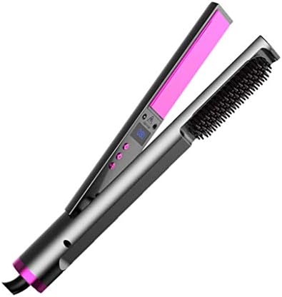 Lxxsh 3 во 1 рамен железо засилување и карач Електричен топол чешел Брзо загревање на косата за зацрвстување на косата